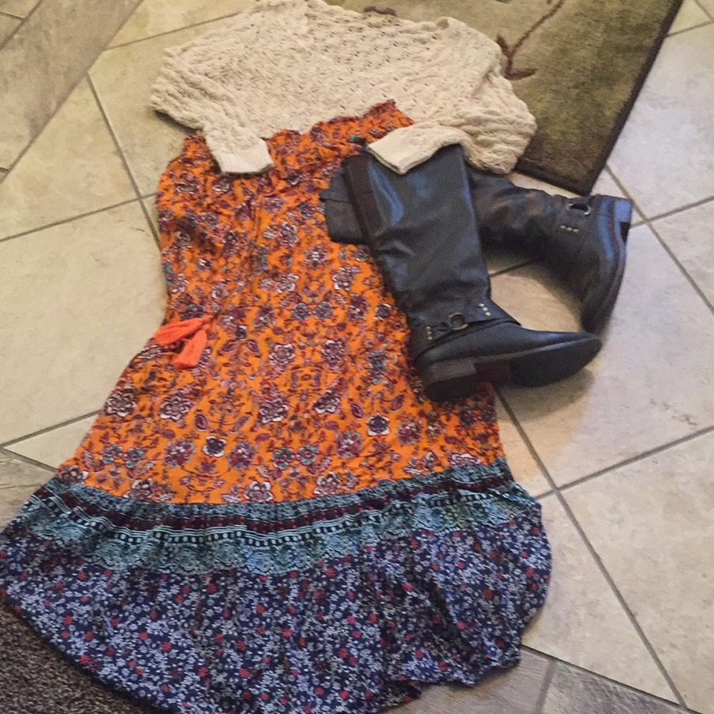Size 16 plus size boho maxi skirt